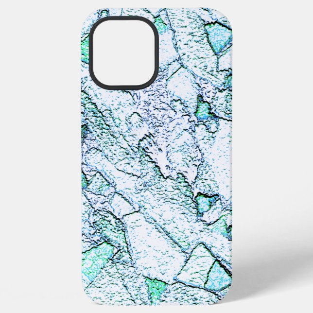 Coque iPhone Robuste comme pierre, dans un mélange de cyan et d (Verso)
