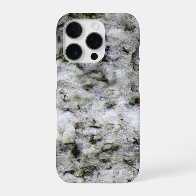 Coque iPhone Roche blanche en granit (Verso)