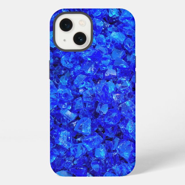 Coque iPhone Roches de verre bleu (Verso)