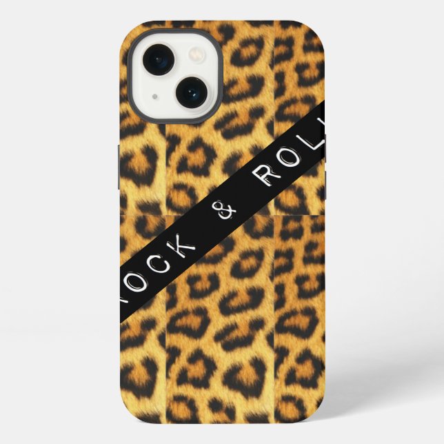 Coque iPhone Rock & Roll Leopard Print Cell Phone Case (Verso)