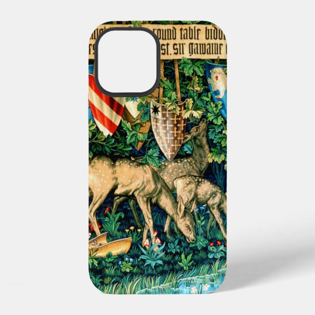Coque iPhone Roi Arthur médiéval William Morris (Verso)