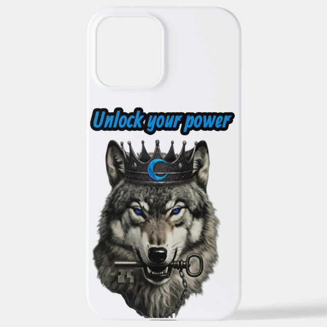 Coque iPhone roi loup libère ton pouvoir (Verso)