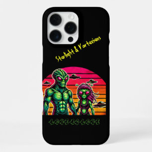 Coque iPhone 16 Pro Max Romance Alien dans le ciel cosmique