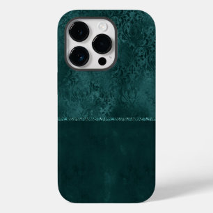 Coque Pour iPhone 14 Plus Romance Turquoise de minuit Dark Satiny Grunge D
