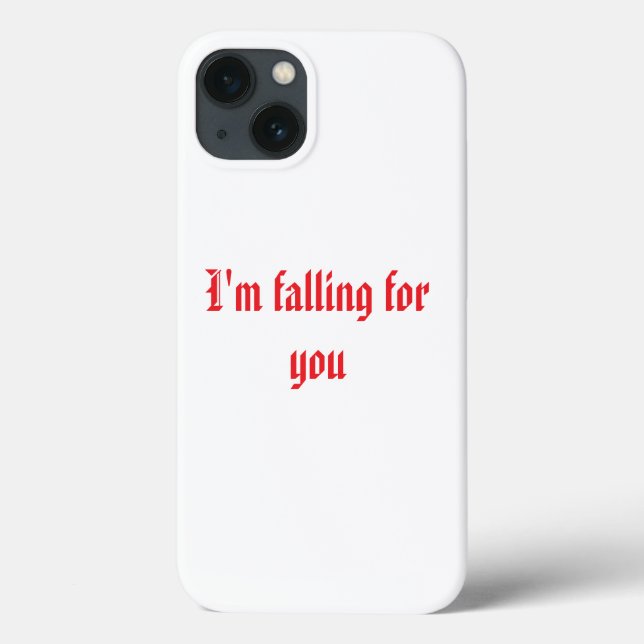 Coque iphone romantique "Je suis en train de tombe (Verso)