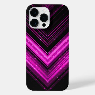 Coque Pour Pour iPhone 14 Pro Max Rondelle noir magenta rose brillant métallique