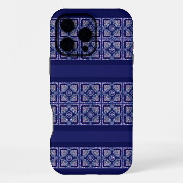 Coque iPhone Rosace bleue (Verso)