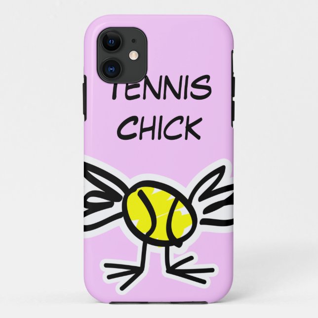 Coque iphone rose avec design de tennis (Dos)