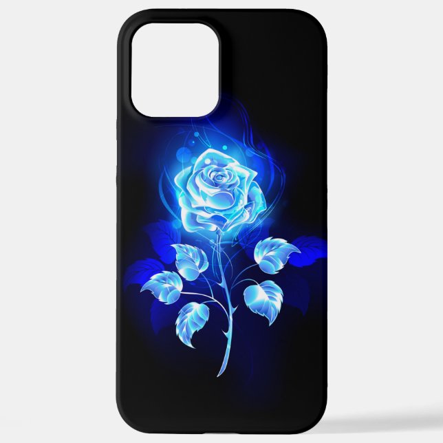 Coque iPhone Rose bleu brûlant (Verso)