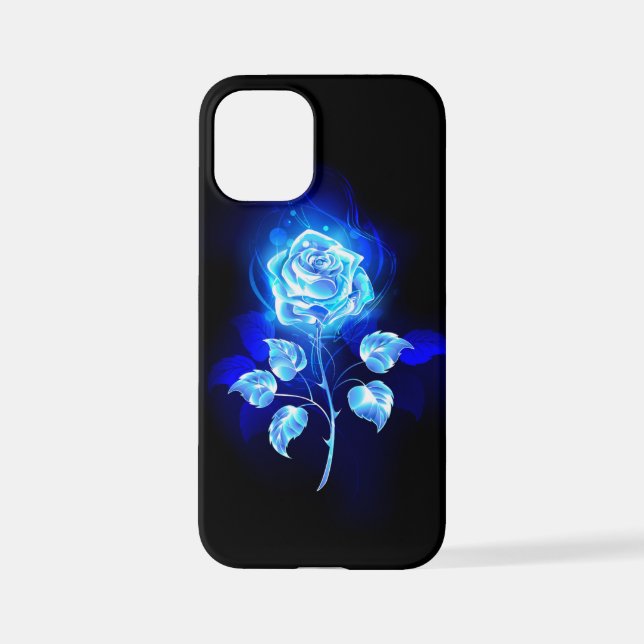 Coque iPhone Rose bleu brûlant (Verso)