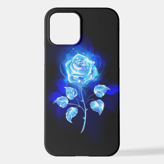 Coque iPhone Rose bleu brûlant (Verso)