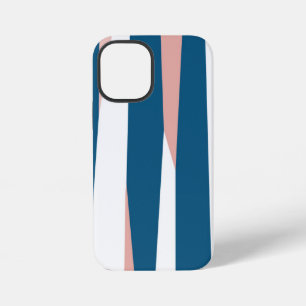 Coque iPhone 12 Mini Rose bleu et blanc