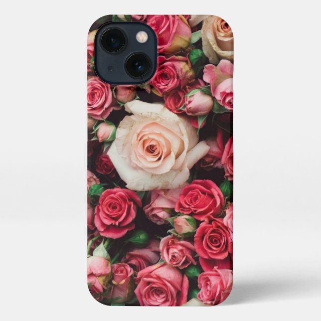 Coque iPhone Rose Bouquet iPhone 13 Slim Fit Coque, Glossy (Verso)
