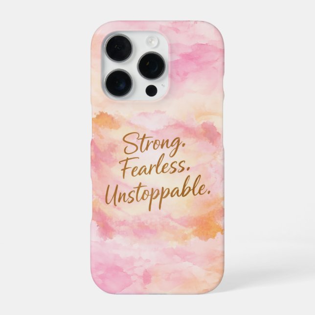 Coque iPhone Rose Chic Fille Motivationnel (Verso)