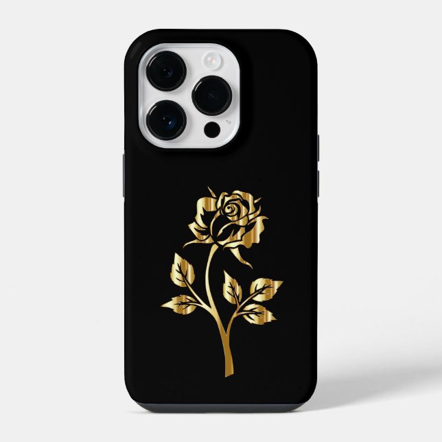 Coque iPhone Rose d'Or (Verso)