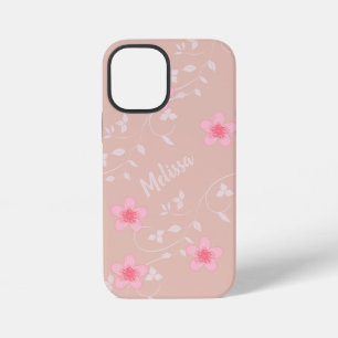 Coque iPhone 12 Mini Rose Floral Beige