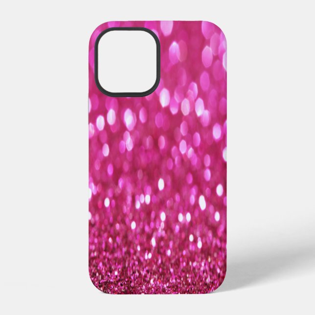 Coque iPhone Rose foncé festif : Abstrait élégant. (Verso)