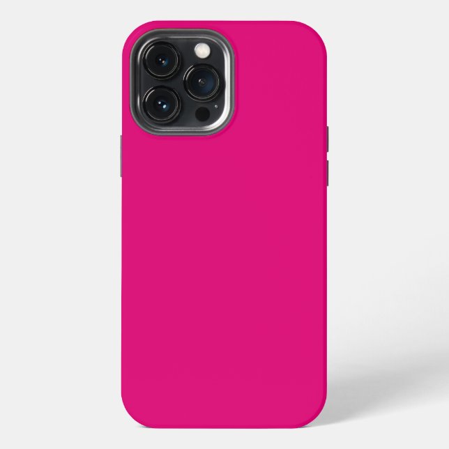 Coque iPhone Rose foncé uni (Verso)