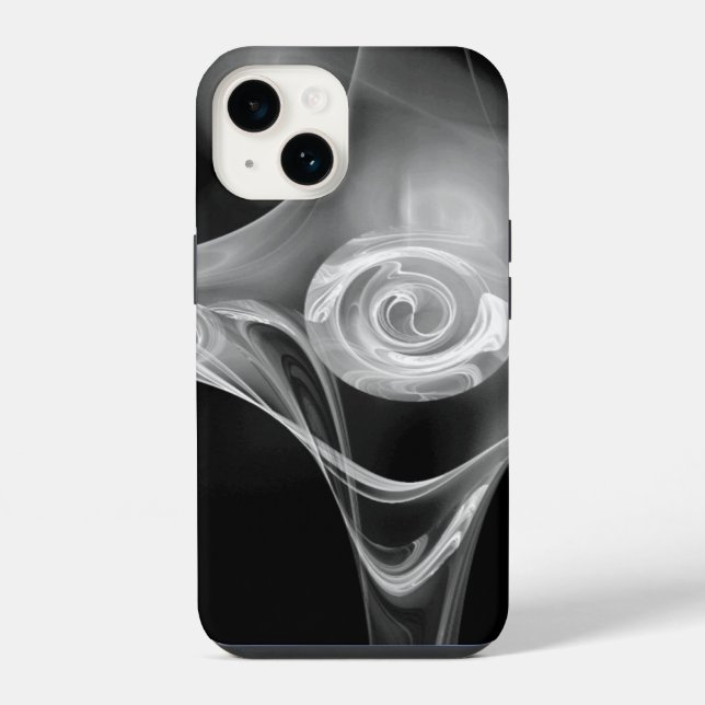 COQUE iPhone ROSE FRACTAL BLANC (Verso)