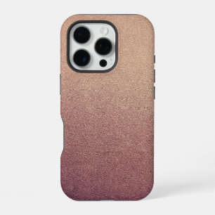 Coque iPhone 16 Pro Rose Gold Ombre Pailleté Sable Look Rose