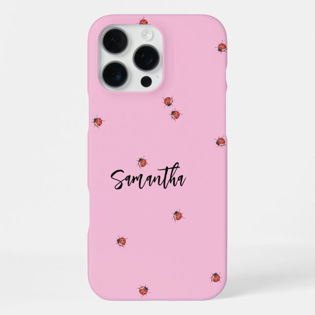 Coque iPhone Rose Ladybug (Verso)