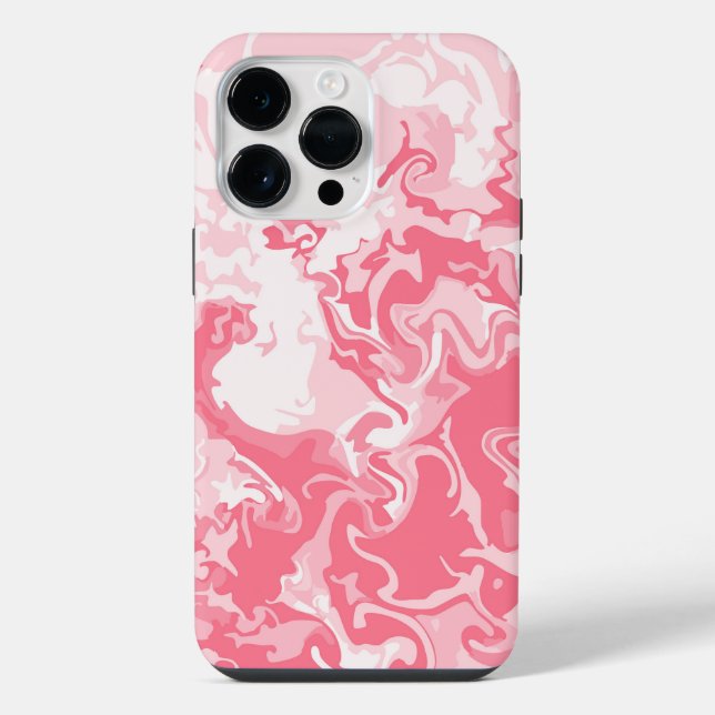 Coque iPhone Rose marbré (Verso)