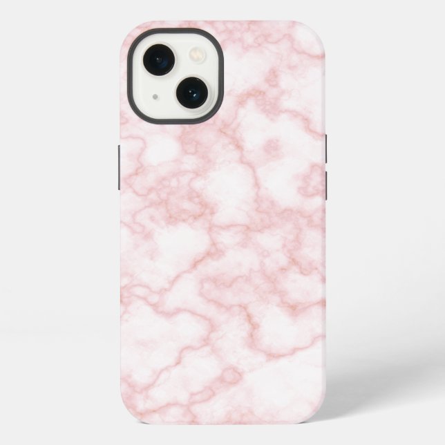 Coque iPhone rose marbre (Verso)