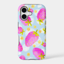 Coque iPhone Rose Mignonne à la Fraise