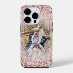 Coque Pour iPhone 14 Plus Rose moderne Parties scintillant or Sparkle Photo