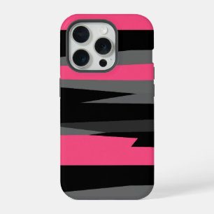 Coque iPhone 15 Pro Rose Noir et Gris