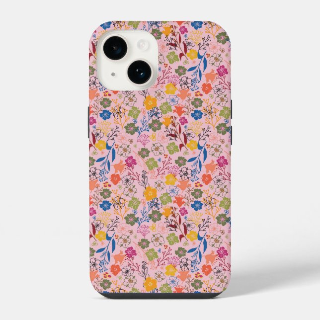 Coque iPhone Rose ombrée moderne en batik (Verso)