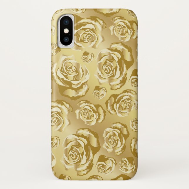 Coque iphone Rose or (Dos)