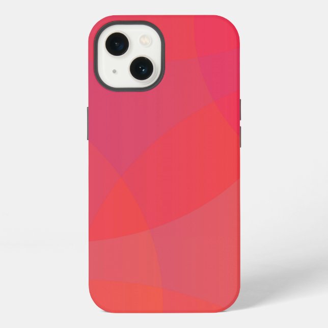 Coque iPhone rose, orange, moderne, simple, cool, art tendance (Verso)