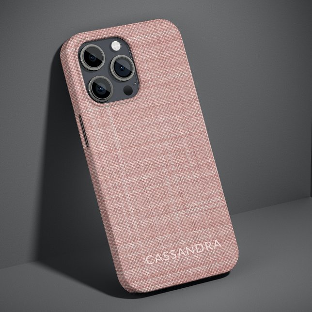 Coque iPhone Rose Pâle Poussiéreuse Rose Clair Personnalisé (Créateur téléchargé)