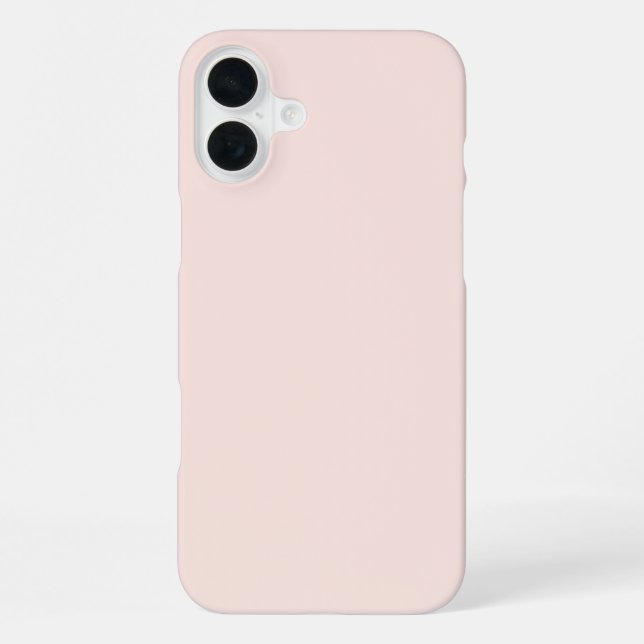 Coque iPhone Rose Pâle Uni Simple (Verso)