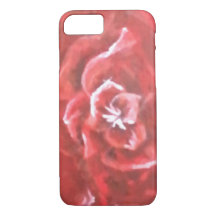 Coque iphone rose peint à la main