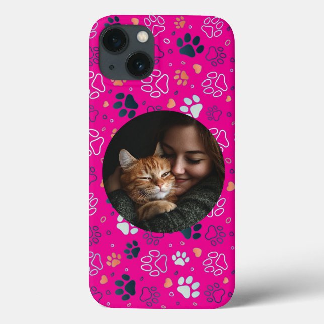 Coque iphone rose personnalisé avec photo et Empre (Verso)