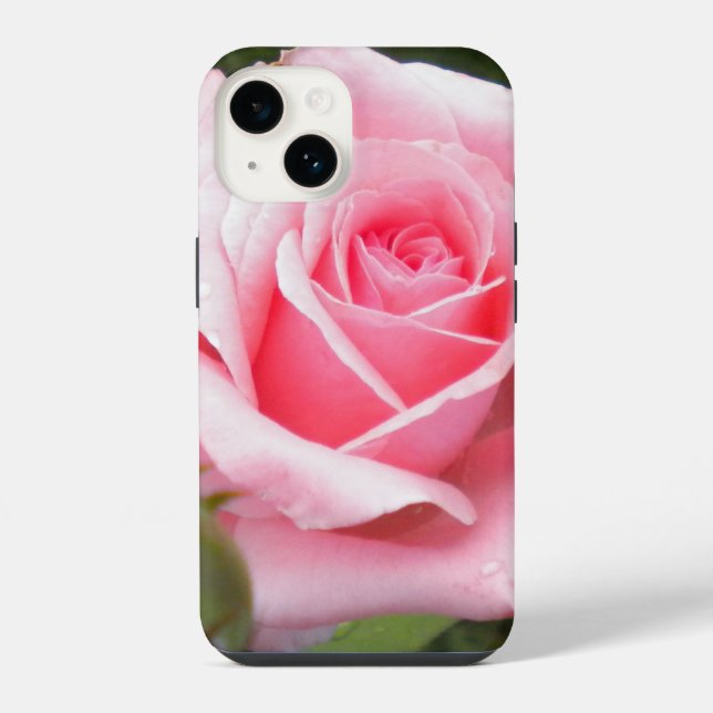 Coque iPhone Rose rose pâle (Verso)
