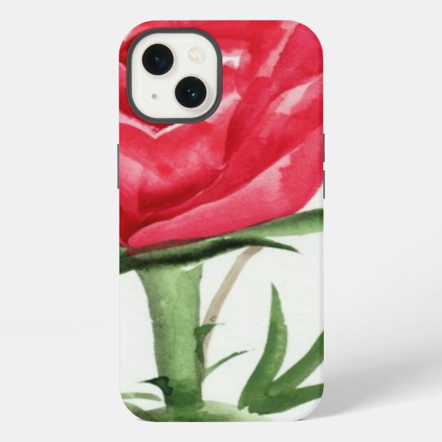 Coque iPhone Rose Rouge (Verso)