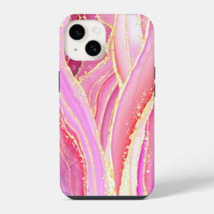 Coque Pour iPhone 14 Rose scintillante