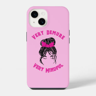 Coque Pour iPhone 14 Rose "Très Dépourvu, Très Minutieux"