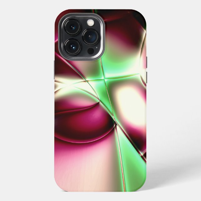 Coque iPhone Rosée à verte dans des lignes comme des escargots, (Verso)