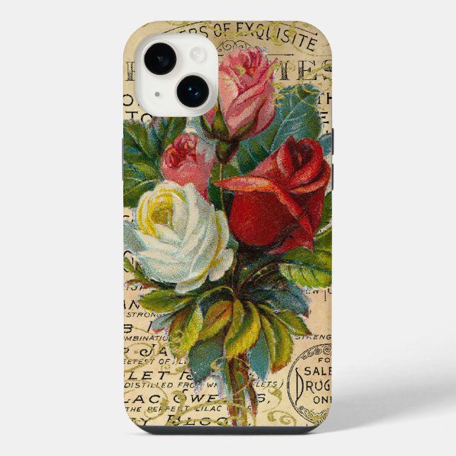 Coque iPhone Roses Antiques Françaises (Verso)