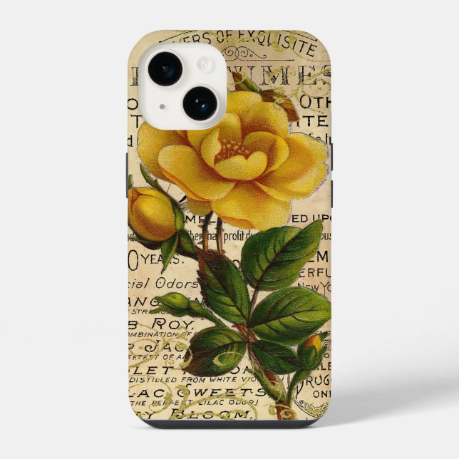 Coque iPhone Roses Antiques Françaises (Verso)