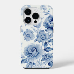 Coque Pour iPhone 14 Plus Roses aquarelle élégantes bleu pastel
