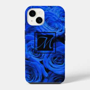 Coque Pour iPhone 14 Roses bleues élégantes fleurs bleues floral bleu