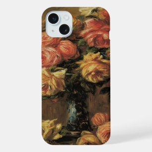 Coque iPhone 15 Plus Roses dans un vase par Pierre Renoir, Beaux-arts v