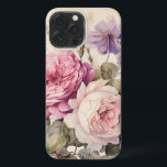 Etui iPhone 13 Pro Max Roses d'aquarelle vintages<br><div class="desc">Vintage Inspiré Rose d'aquarelle Merci Motif pour la visite et les achats dans mon magasin! Tout mon amour</div>