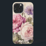 Etui iPhone 13 Pro Max Roses d'aquarelle vintages<br><div class="desc">Vintage Inspiré Rose d'aquarelle Merci Motif pour la visite et les achats dans mon magasin! Tout mon amour</div>