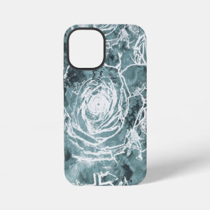Coque iPhone 12 Mini Roses en bouquet/Turquoise foncé